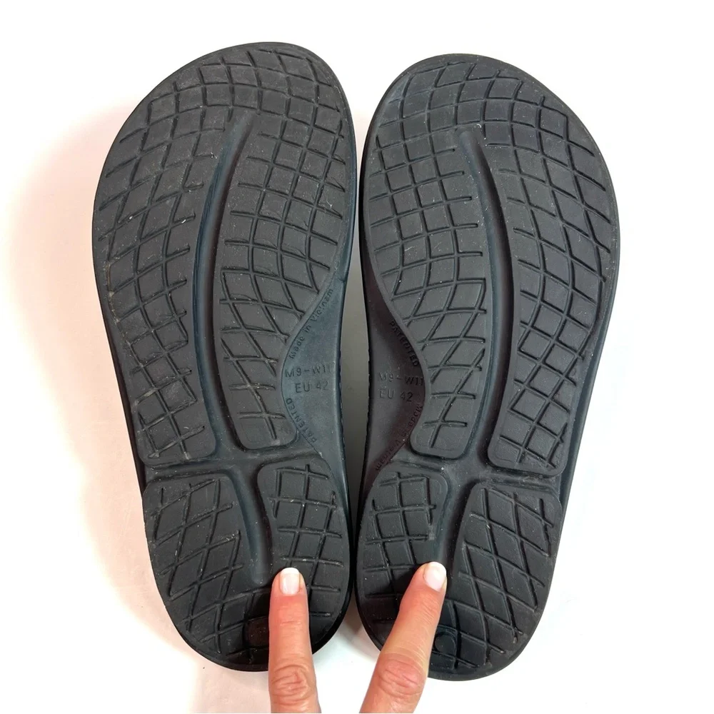 OOFOS Recovery Slides Sandals Black Size Men’s 9, Women’s 11 - EU 42